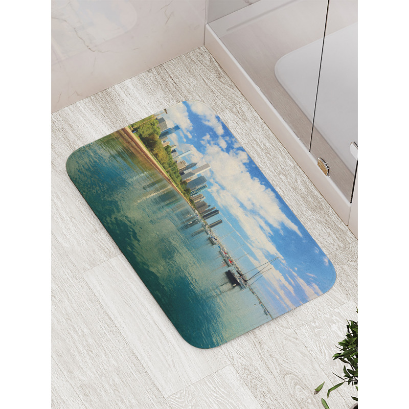 Lake Michigan Day Scenery Bath Mat