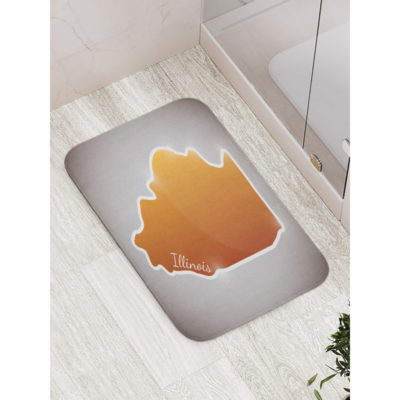 Simple State Map Bath Mat