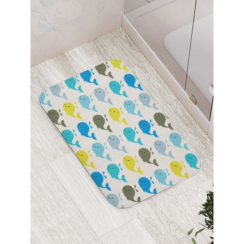 Childish Pattern Big Fish Bath Mat