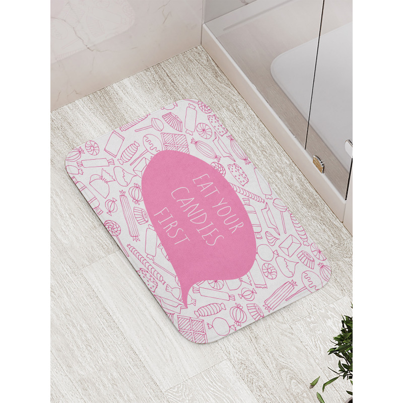 Eat Your Candies First Bath Mat