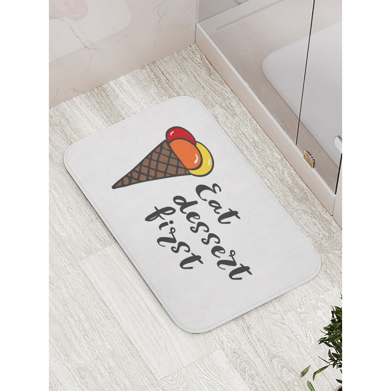 Eat Dessert First Ice Cream Bath Mat