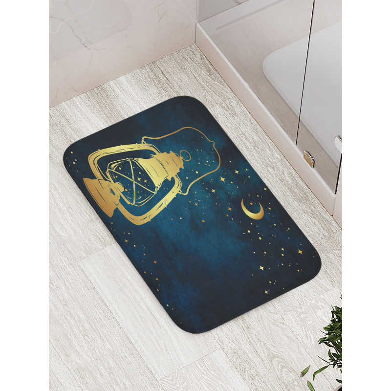 Magic Oil Lantern at Night Bath Mat