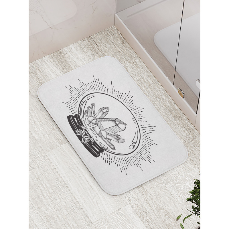 Crystal Ball with Gems Sketch Bath Mat