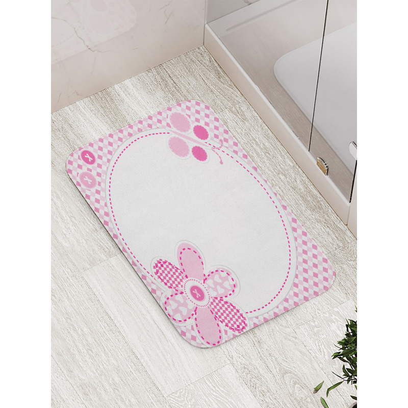 Girly with Flower Sweetheart Bath Mat