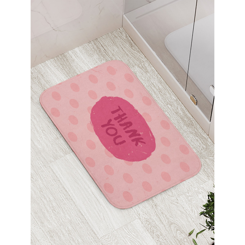 Thank You Wording Bath Mat