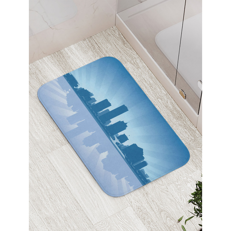 Retro Milwaukee Skyline Bath Mat