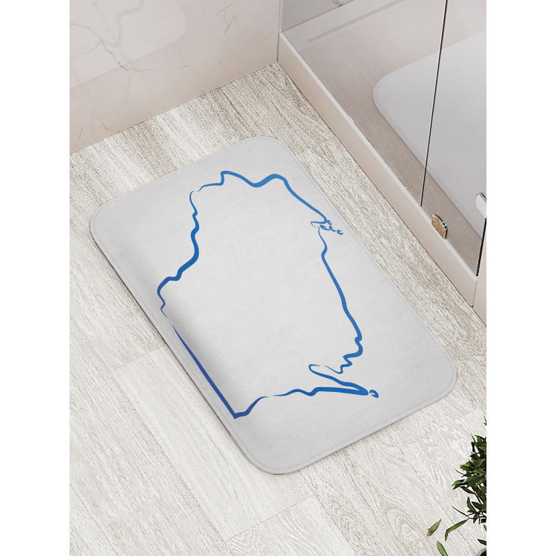 Simple Badger State Map Bath Mat