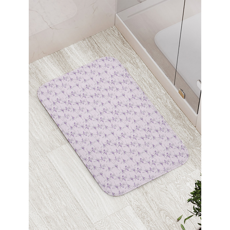 Pattern of Ballet Dancers Bath Mat