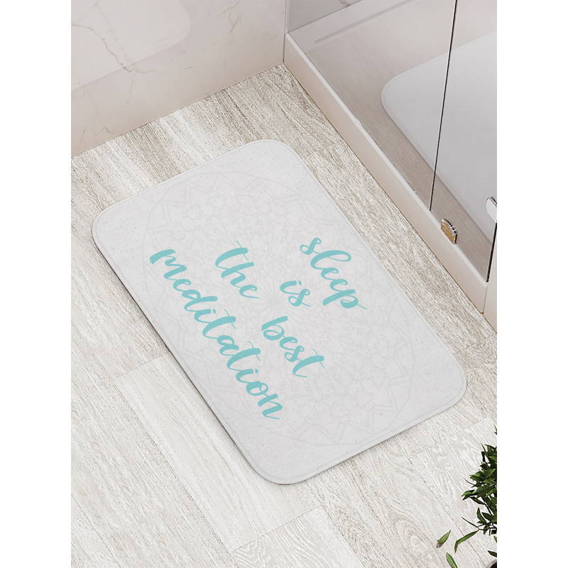 Sleep is the Best Wording Bath Mat