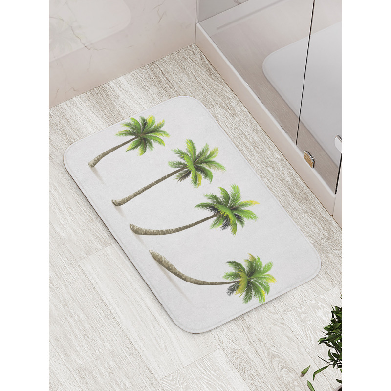 Different Sized Tropical Trees Bath Mat