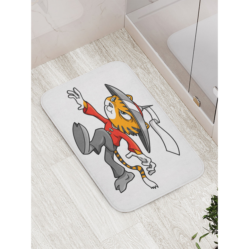 Warrior Cartoon Bath Mat