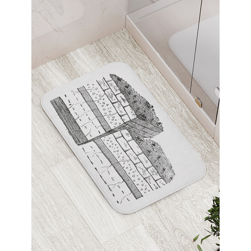 Rock Formation Theme School Bath Mat