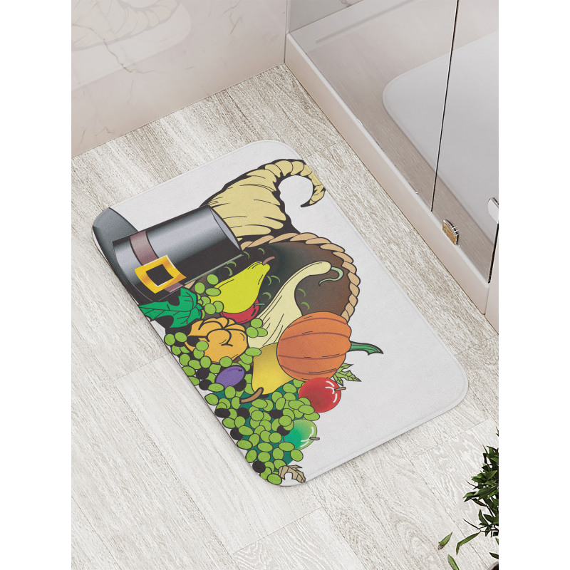 Cornucopia Motif Bath Mat