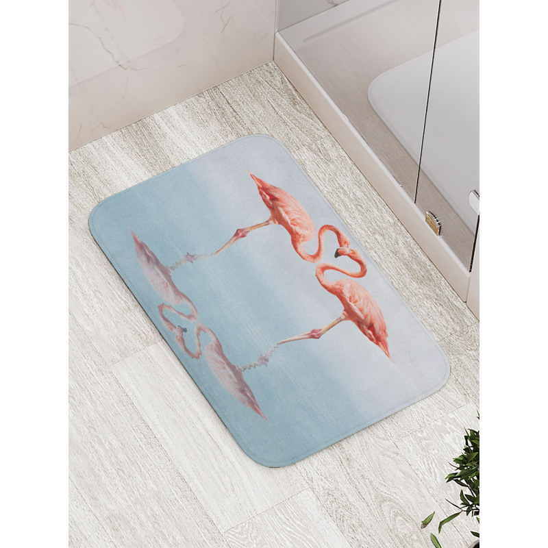 Birds Necks Shape as Heart Bath Mat