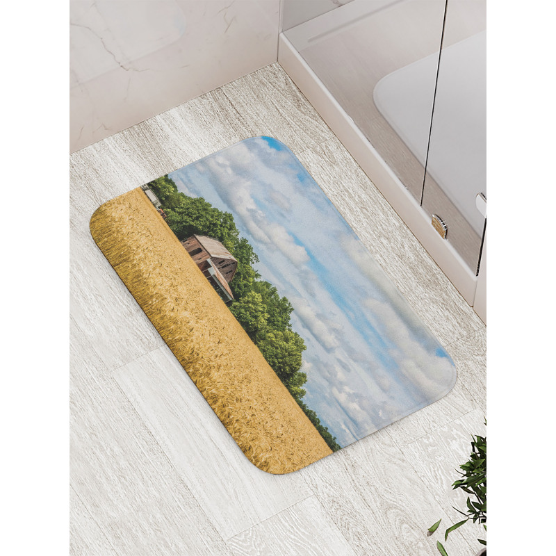 Cottage in a Wheat Field Bath Mat