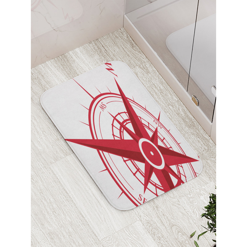 Angle Drawn Navigate Star Bath Mat