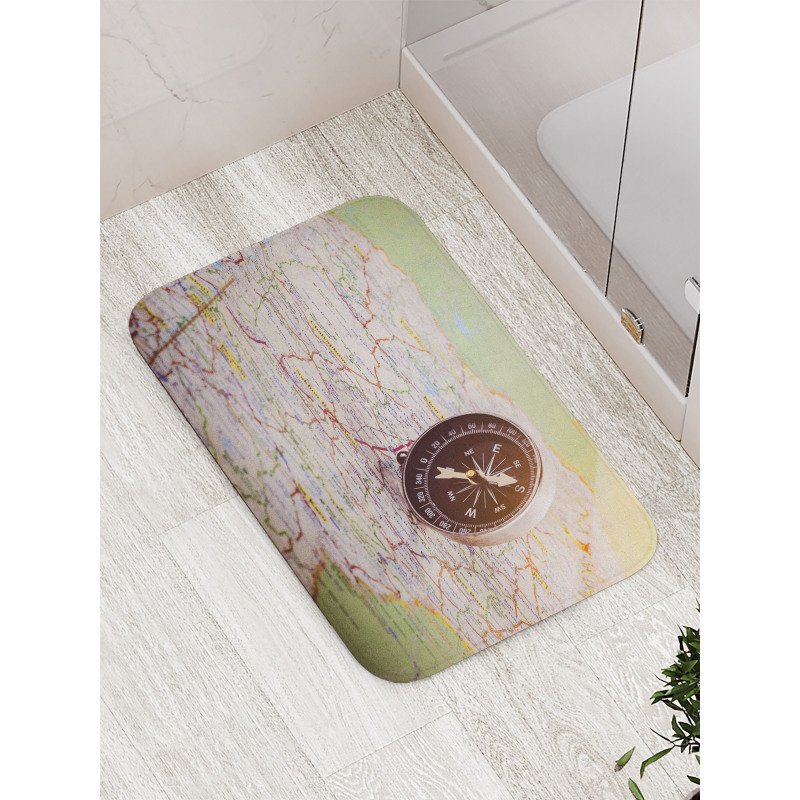 Navigate Equipment on Map Bath Mat