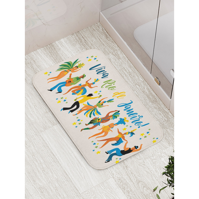 Viva Rio De Janeiro Words Bath Mat