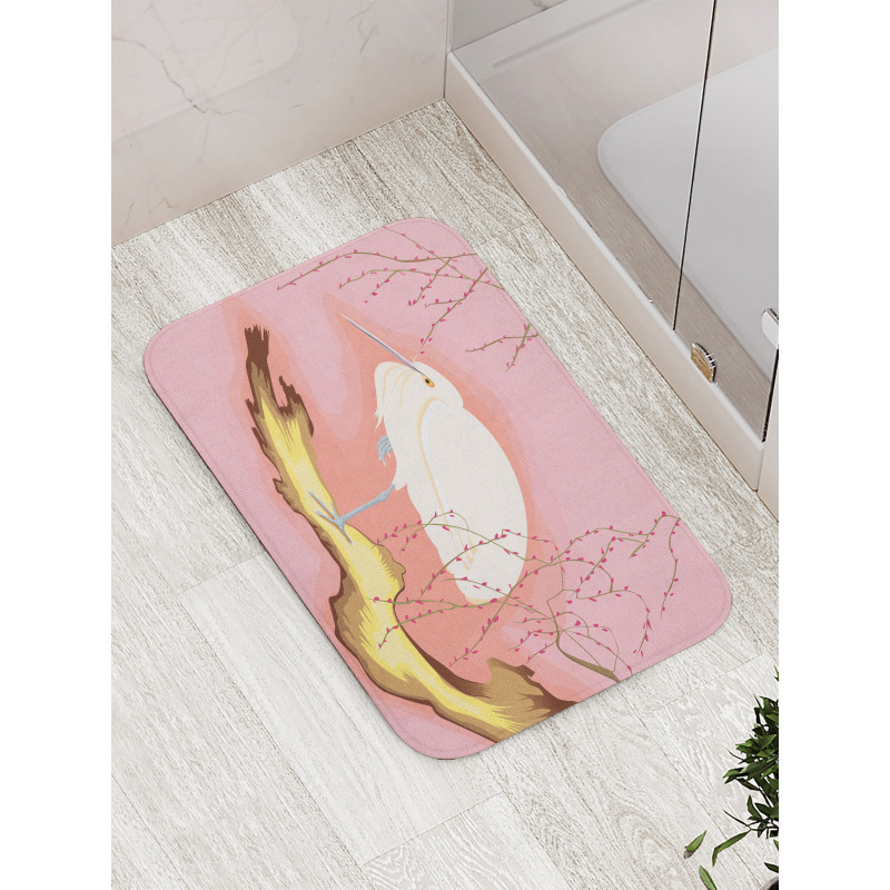 Japanese Art Bird Bath Mat