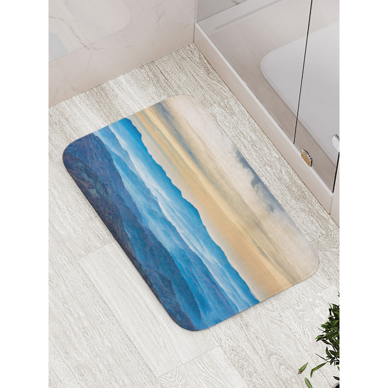 Blue Sea Cream Sky Bath Mat