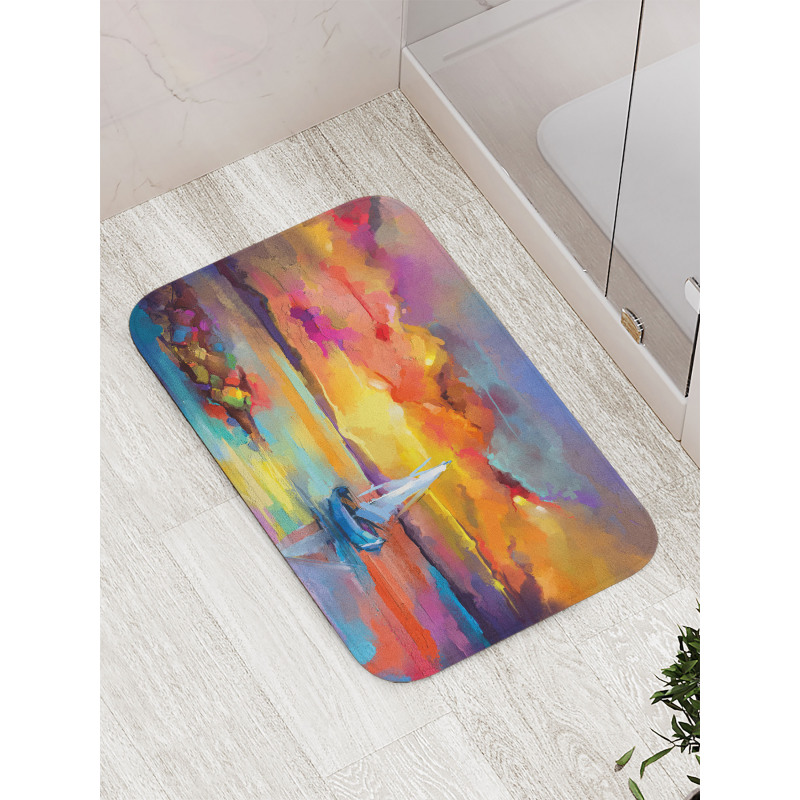 Impressionist Seascape Bath Mat