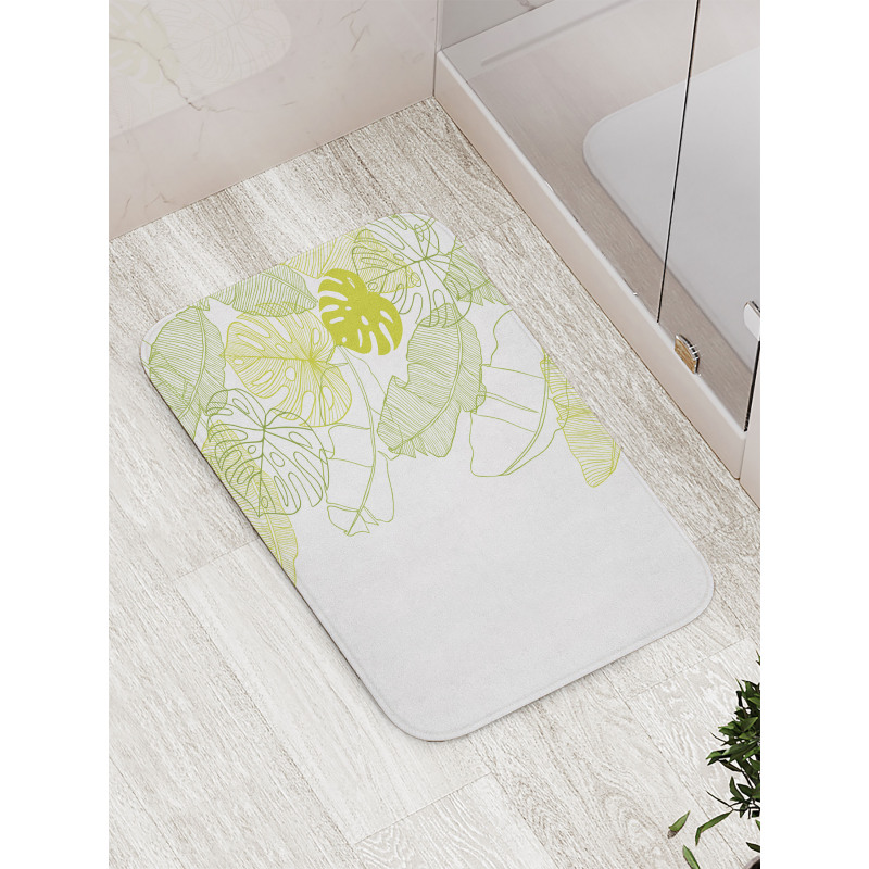 Monstera Leaf and Nature Bath Mat