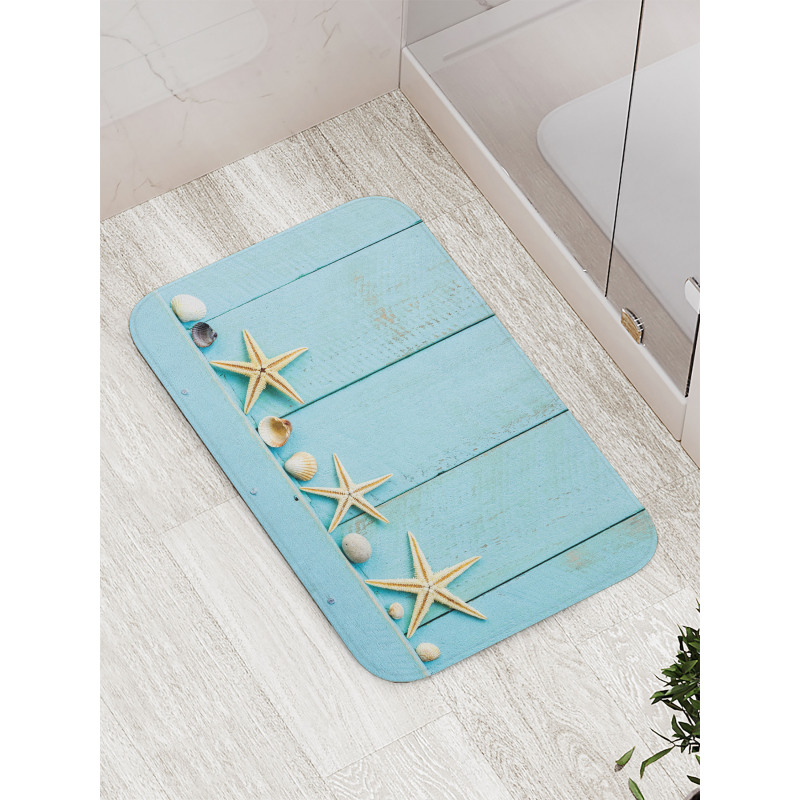 Nautical Stars Shell Bath Mat