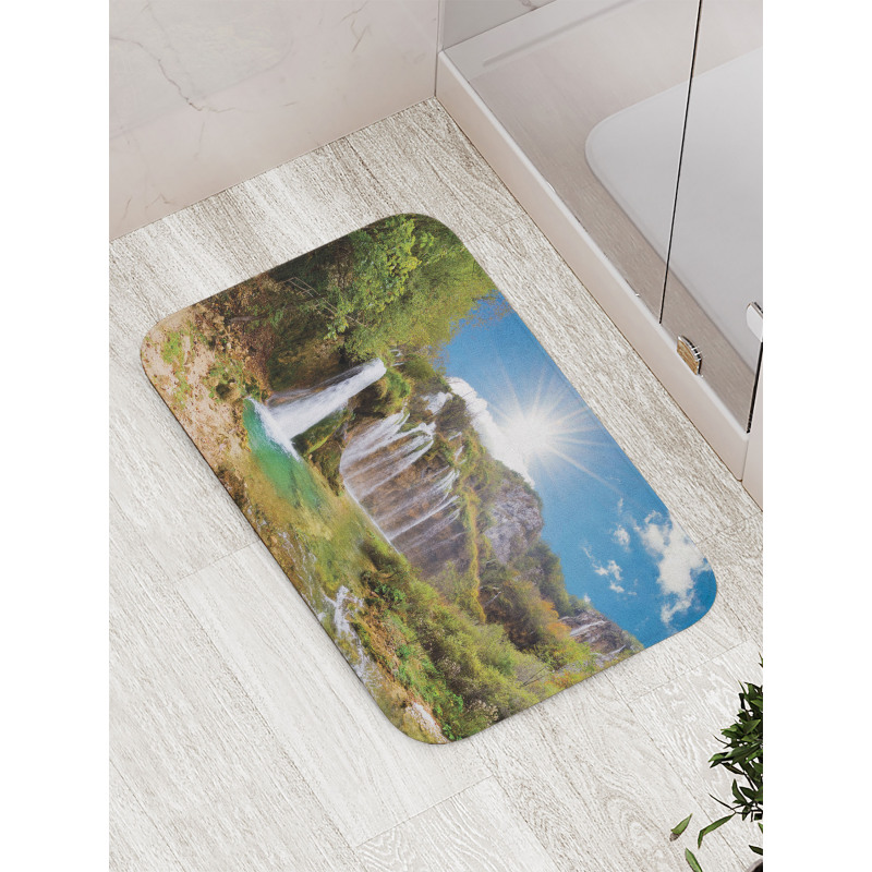 Magnificent Waterfalls Day Bath Mat