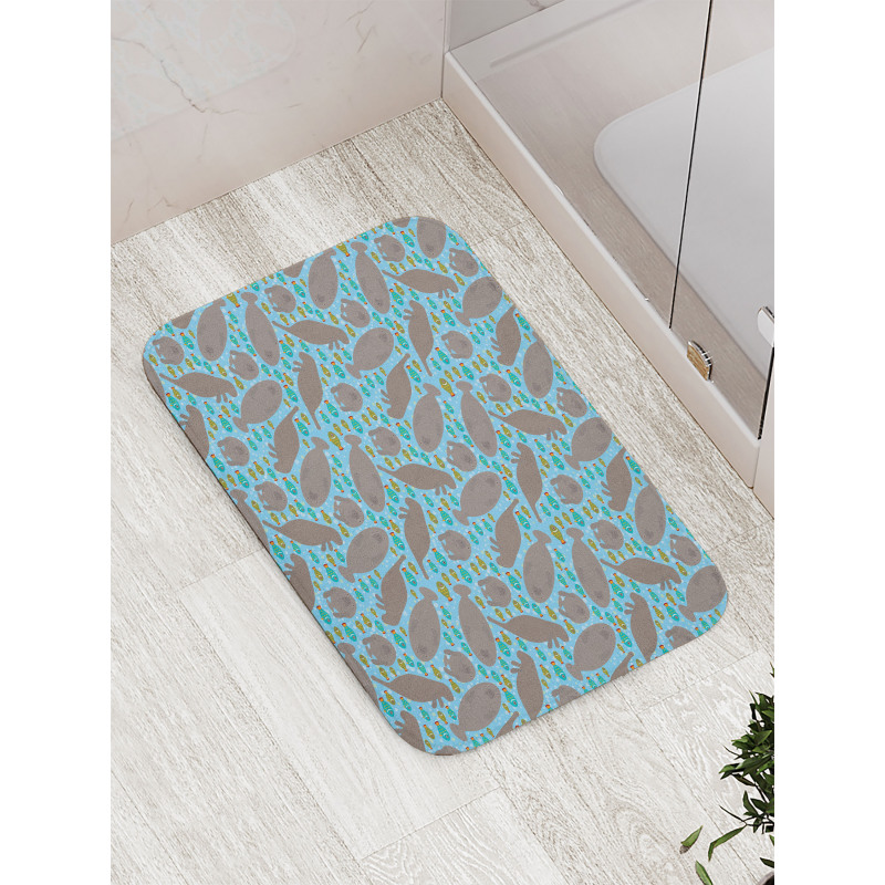 Ocean Floor Themed Design Bath Mat