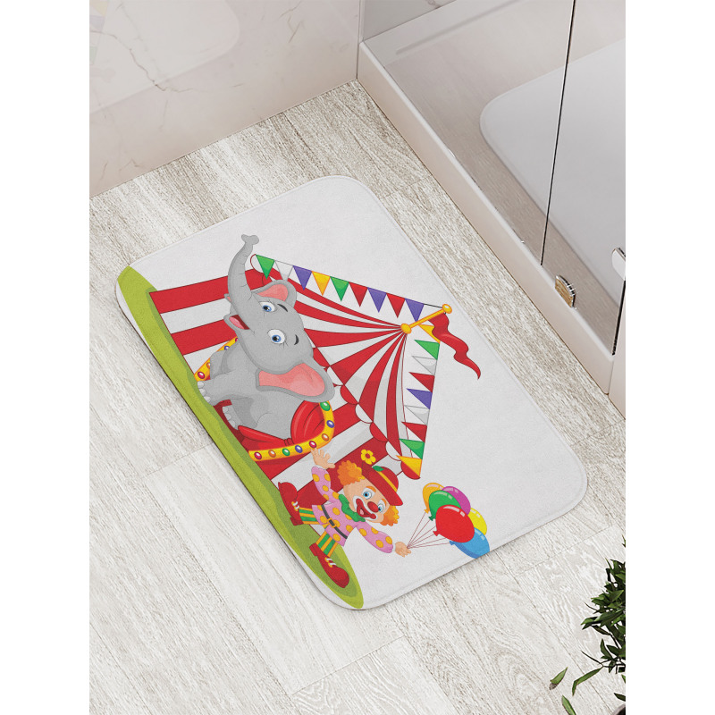 Circus Elephant Tent Bath Mat