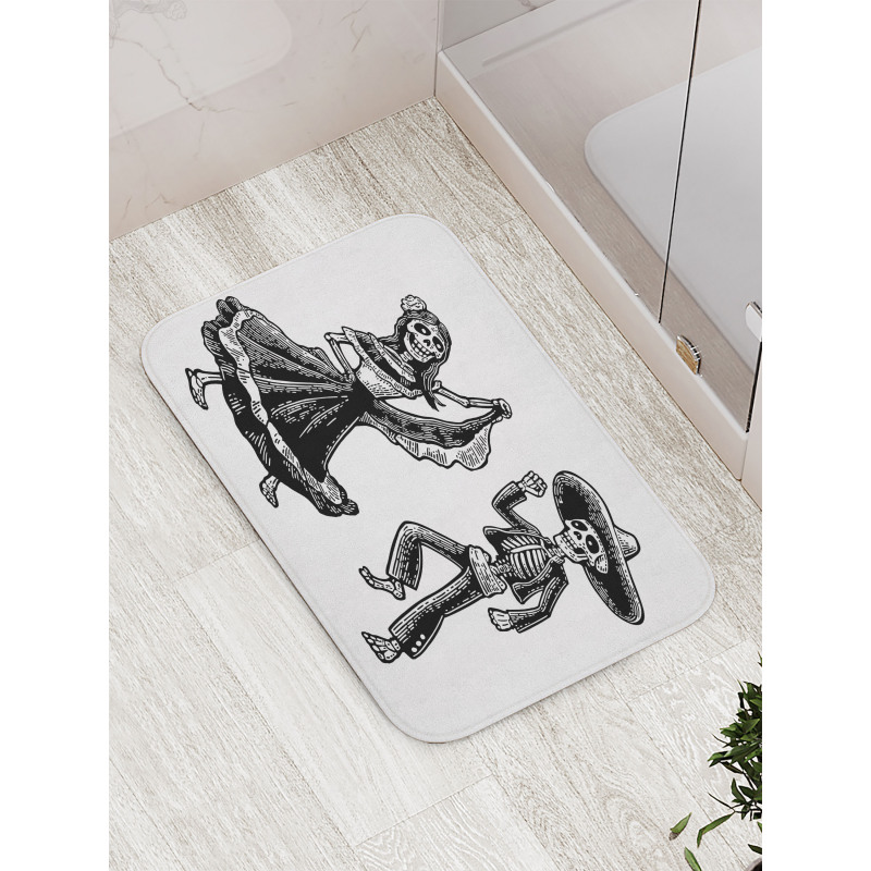 Day of the Dead Dancing Bath Mat