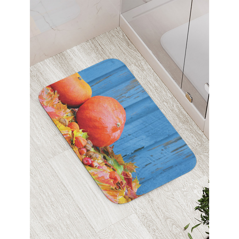 Fruit and Fall Leaf Bath Mat