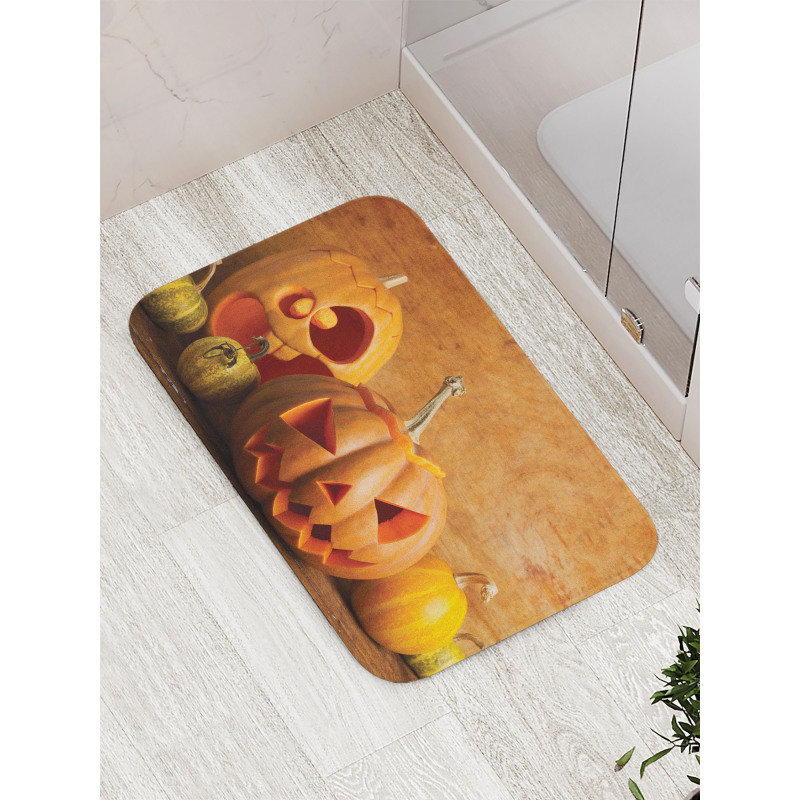 Jack O Lantern Carve Bath Mat