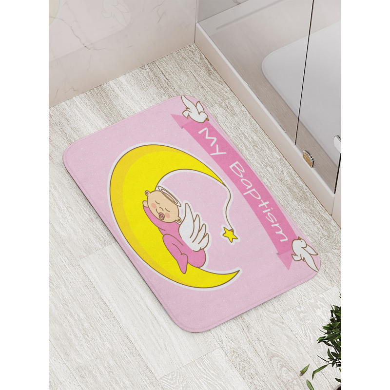 Moon Baby Girl Sleeping Bath Mat