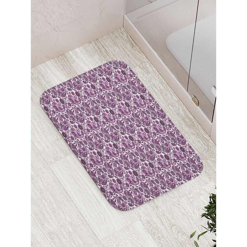 Floral Leafy Bath Mat