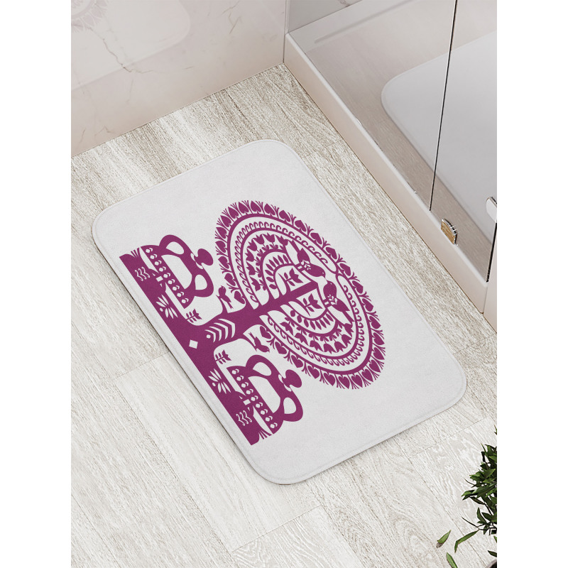 Polish Kurpie Papercuts Bath Mat