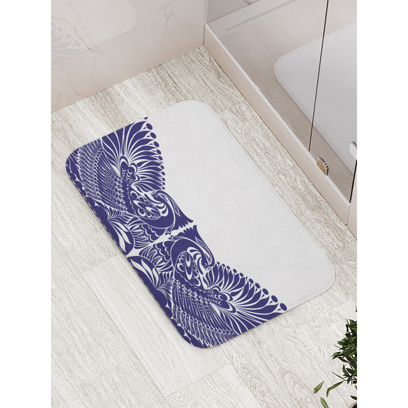 Polish Flourish Bird Print Bath Mat