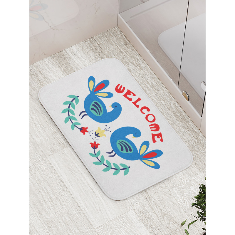 Ornamental Welcome Bath Mat