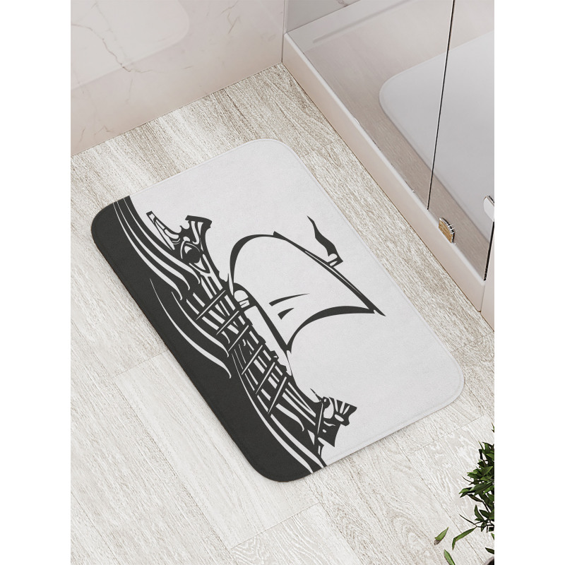 Greek Ship on Sea Bath Mat