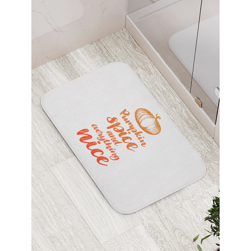 Romantic Fall Writing Bath Mat