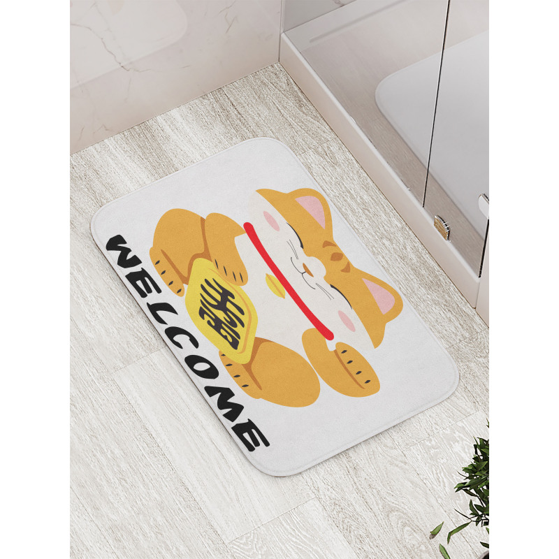 Nice Cat Doodle Bath Mat