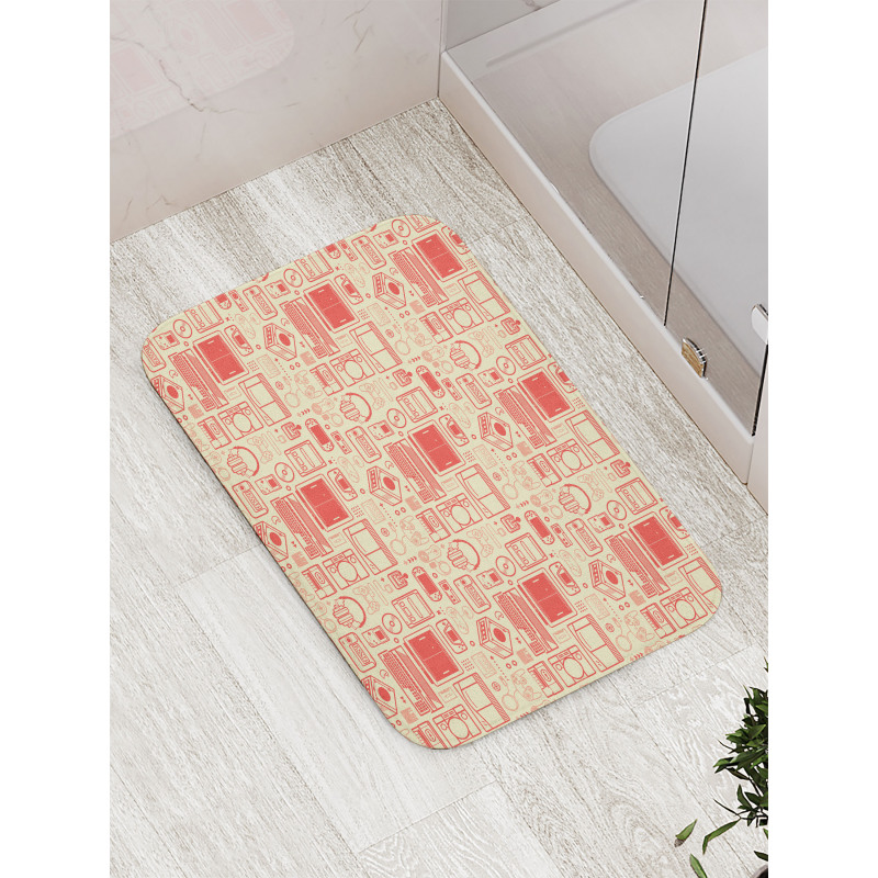 Retro Gaming Objects Bath Mat