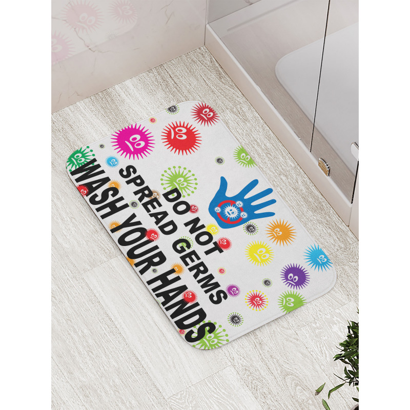 Do Not Spread Germs Bath Mat