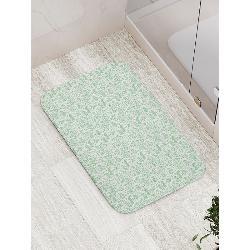 Outline Gardening Bath Mat