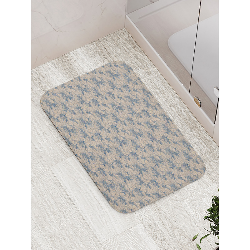 Bicolour Orchid Flowers Bath Mat