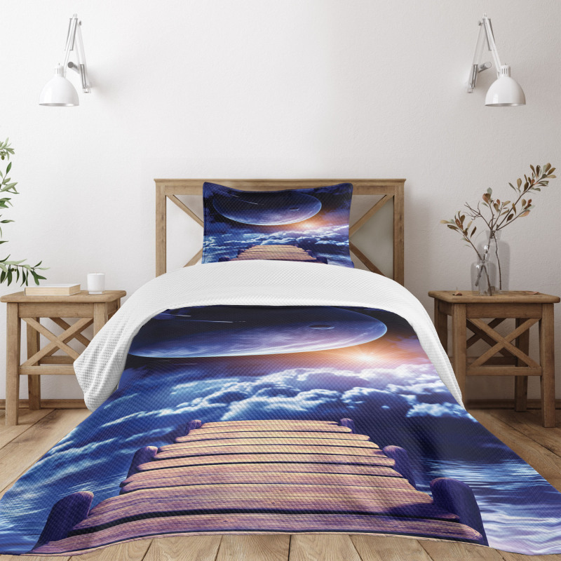 Meteorite Dock Sun Bedspread Set