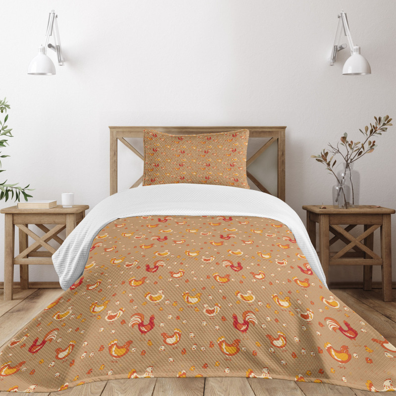 Farm Family Animals Bedspread Set