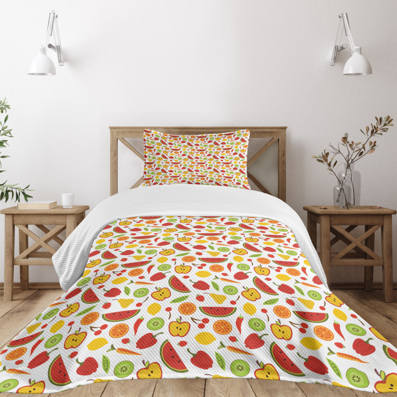 Delicious Pattern in Cartoon Bedspread Set