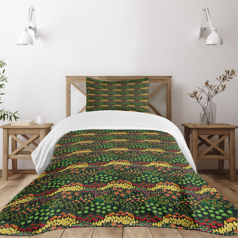 Agriculture Pattern Bedspread Set