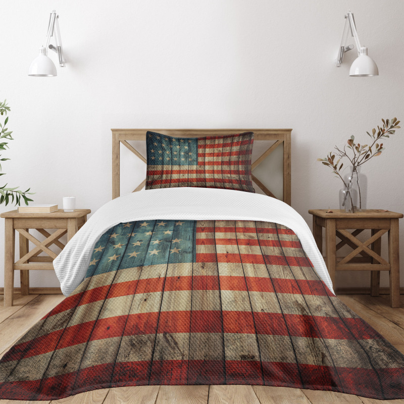 Old National Patriotic Bedspread Set